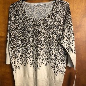 DKNYC Leopard Print Sweater 1X BNWT